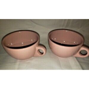 Russel Wright Shell Pink Mugs, Sterling China USA, Mid-Century Modern Pair